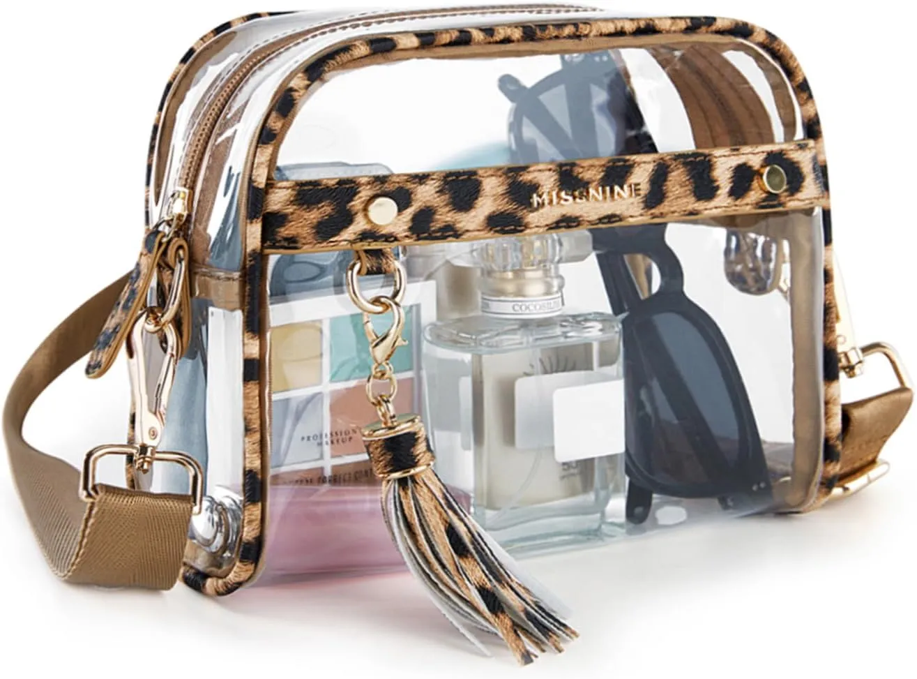Missnine Clear Bag - Stadium Approved Small Purse for Women - Crossbody Bag for Concerts & Sports Events