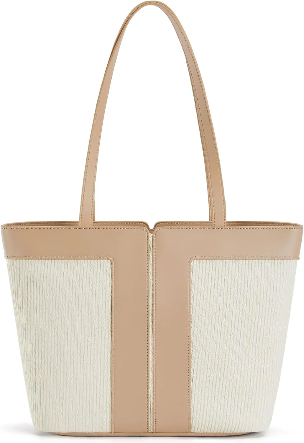 Missnine Quilted Tote Bags with Zipper, Vegan Leather Purses and Handbags for Women, Large Hobo Shoulder Bag