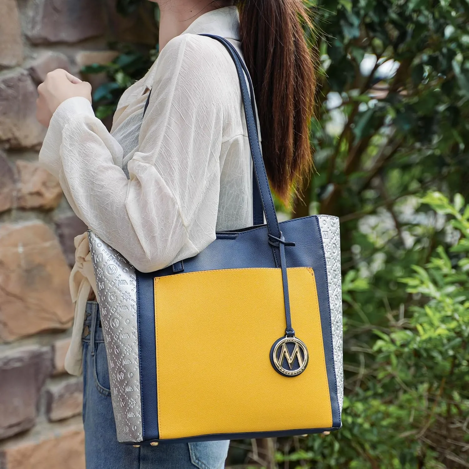 MKF Collection Tote Bag for Women, vegan Leather Large Top Handle Handbag Fashion Shoulder Bag Purse By Mia K