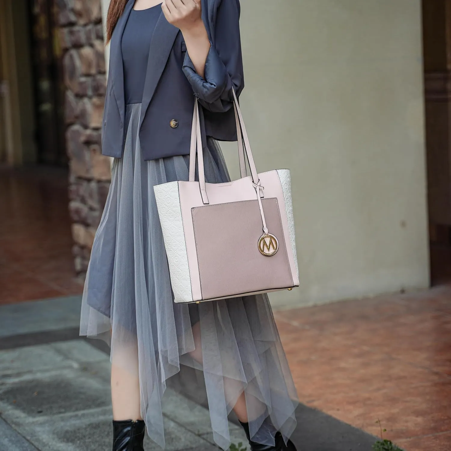 MKF Collection Tote Bag for Women, vegan Leather Large Top Handle Handbag Fashion Shoulder Bag Purse By Mia K