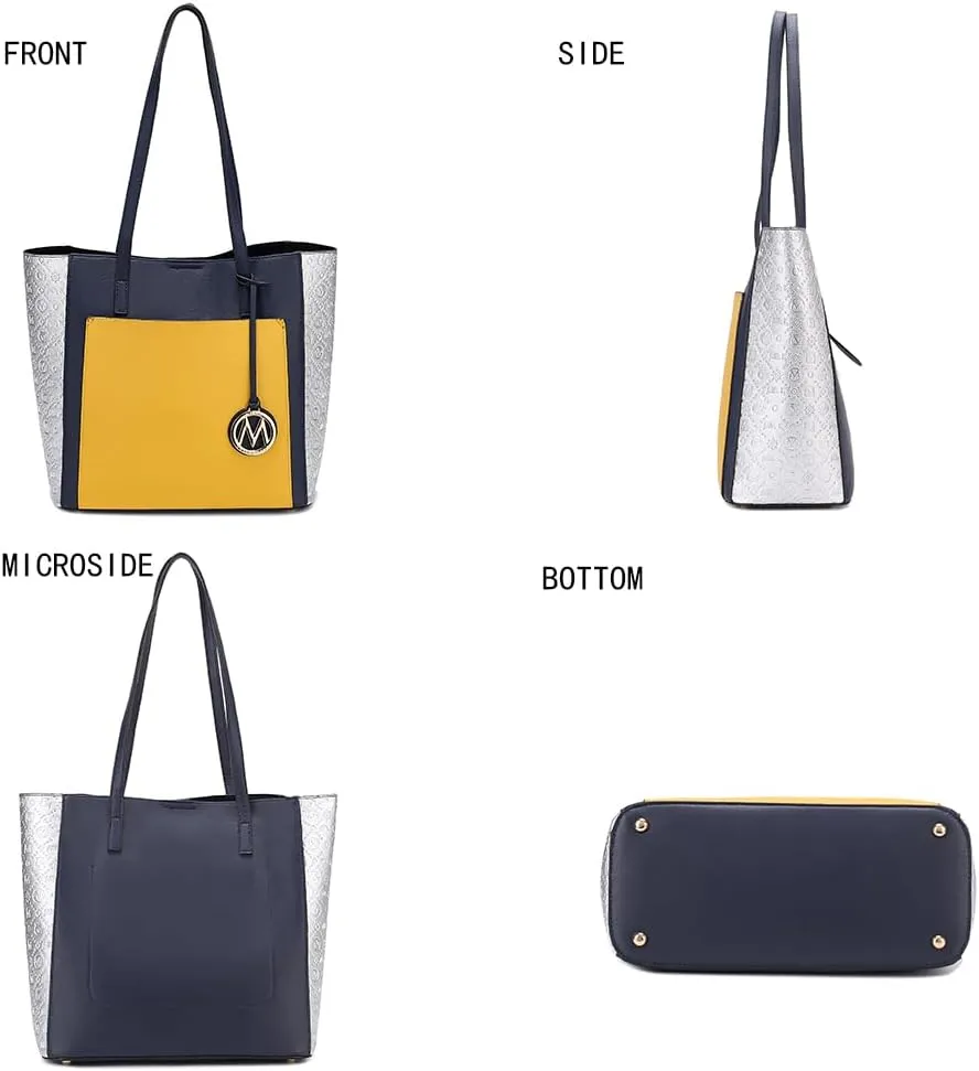 MKF Collection Tote Bag for Women, vegan Leather Large Top Handle Handbag Fashion Shoulder Bag Purse By Mia K