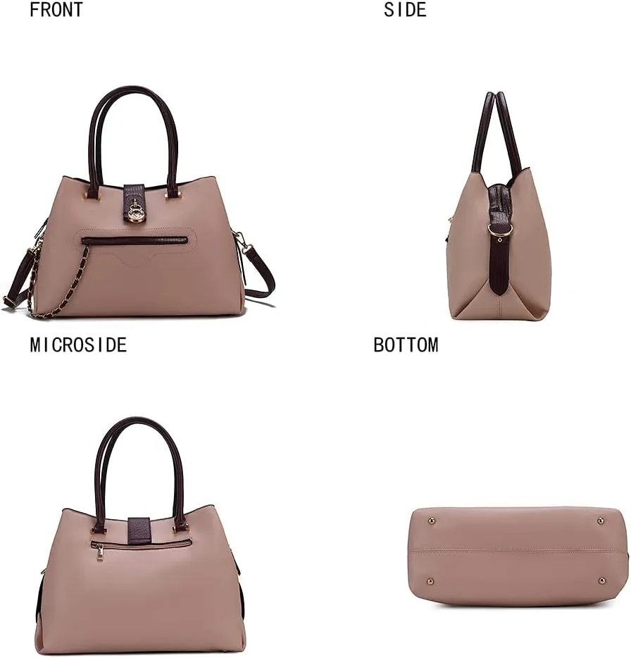 MKF Collection Tote Bag for Women with Wristlet Wallet, Vegan Leather Top-Handle Crossover Handbag Purse