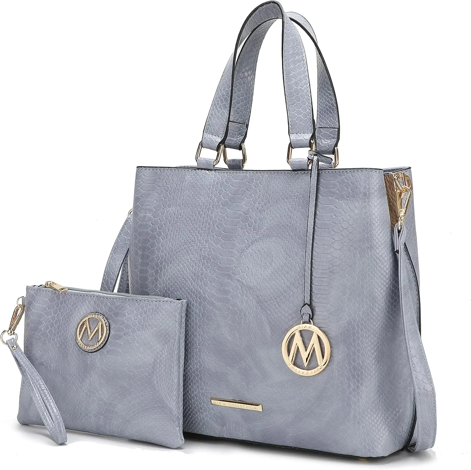 MKF Collection Tote Bag With Wristlet wallet for Women, Vegan Leather Top-Handle Crossbody Satchel Handbag Purse