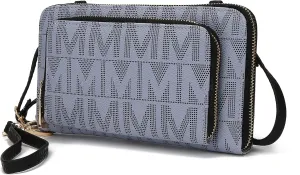MKF Collection Women's Crossbody Phone Bag, Vegan Leather shoulder Bag Cell phone bag Wallet Purse Handbag by Mia K