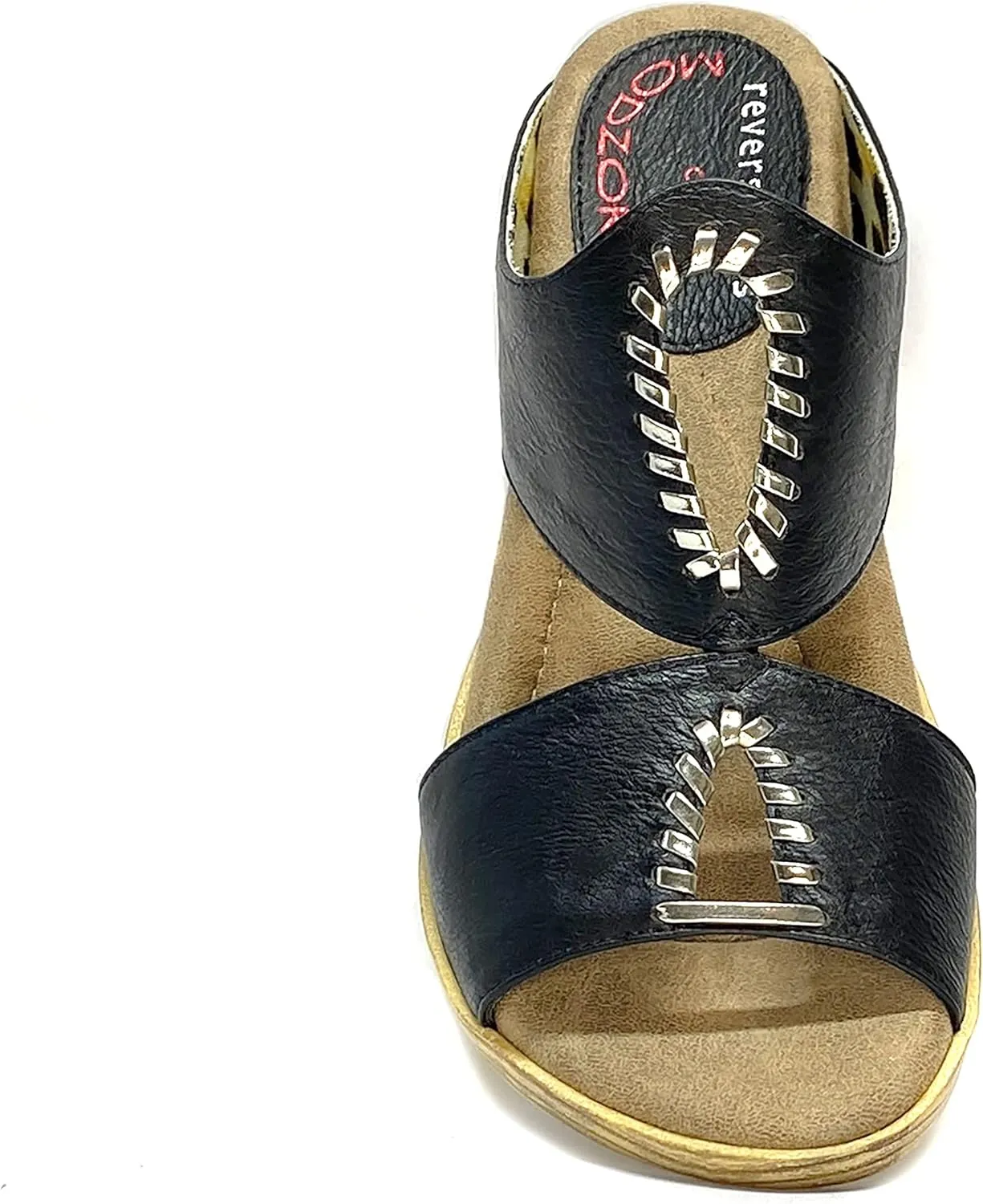 Modzori Lada Women's Low Wedge Easy Flip to Reverse Slide Sandal