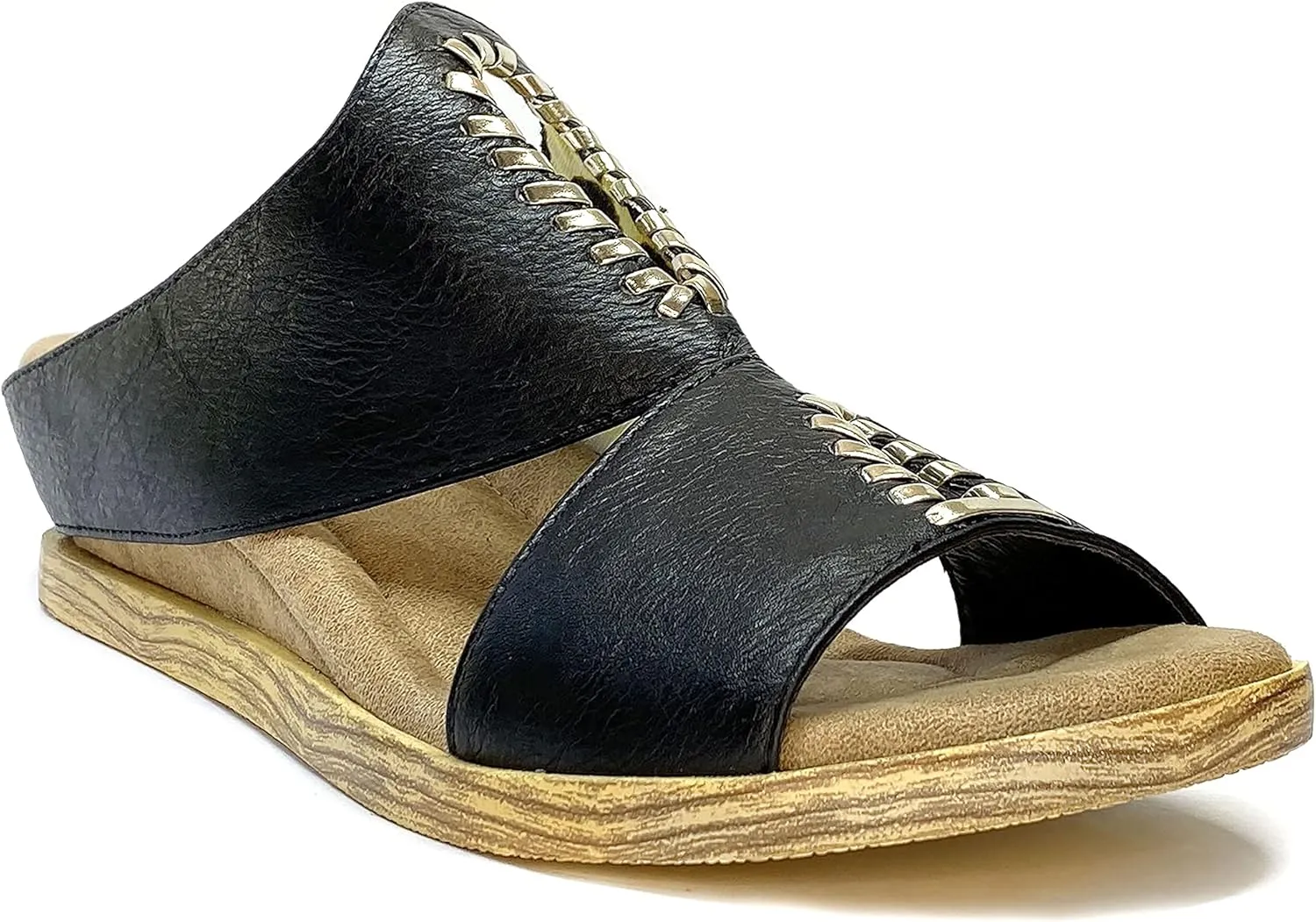 Modzori Lada Women's Low Wedge Easy Flip to Reverse Slide Sandal