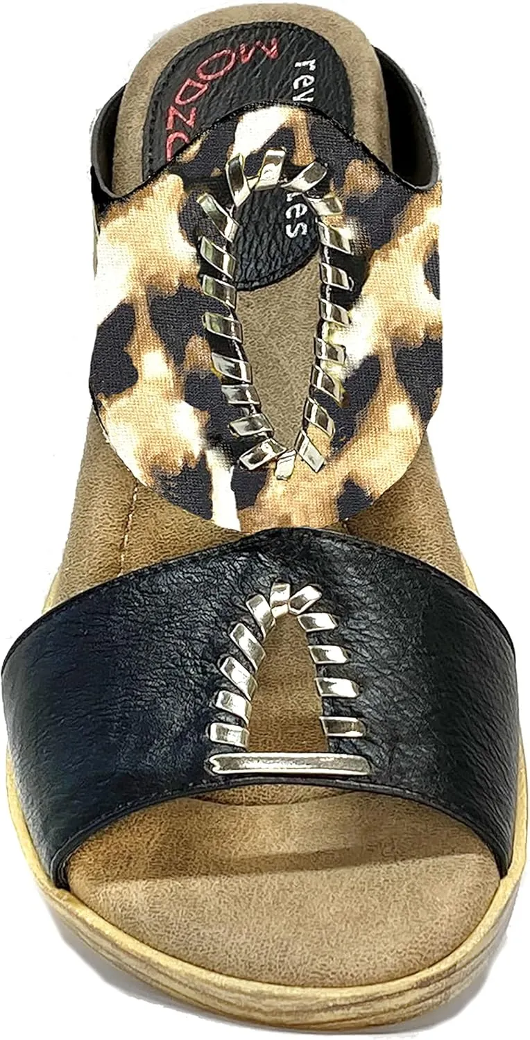 Modzori Lada Women's Low Wedge Easy Flip to Reverse Slide Sandal