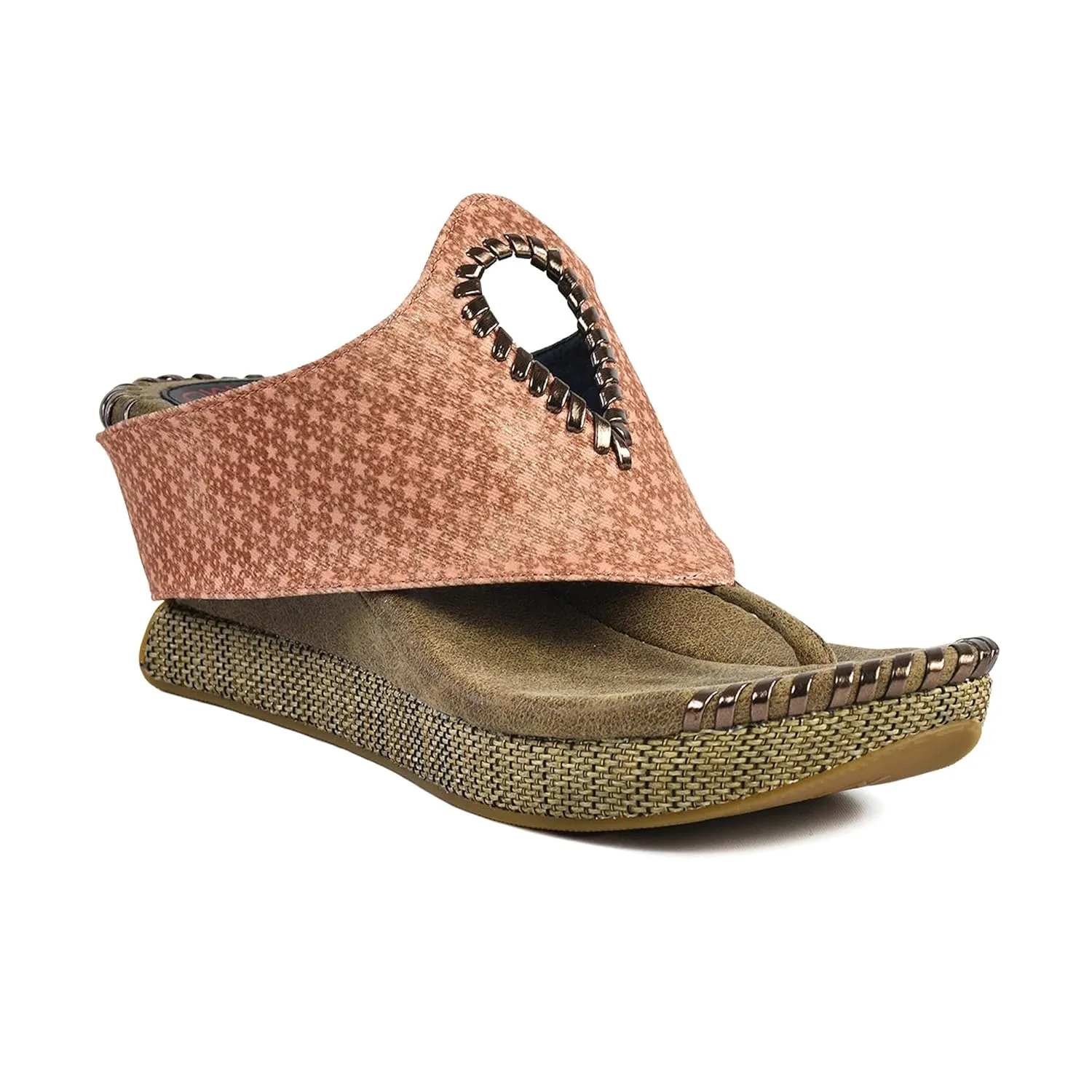 Modzori Lucia Women's Mid Wedge Reversible Sandal Navy 10