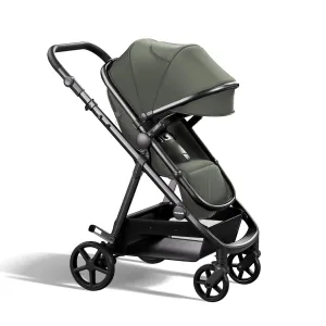 Mompush Baby Stroller, Convertible 2-in-1 with Bassinet Option, Infant Car Seat Compatible, Includes Adapter - Sturdy Full-Size Infant Stroller for Family Adventures