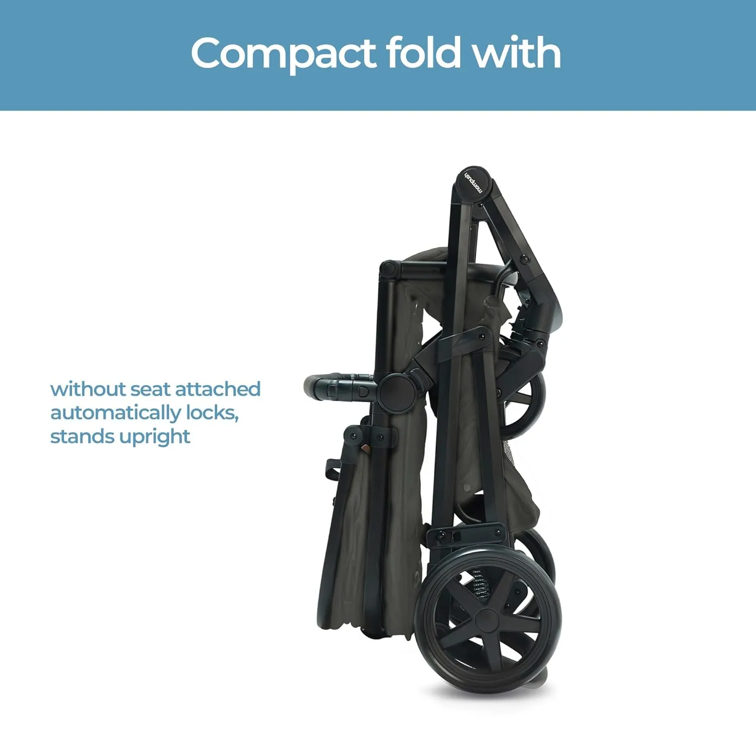 Mompush Baby Stroller, Convertible 2-in-1 with Bassinet Option, Infant Car Seat Compatible, Includes Adapter - Sturdy Full-Size Infant Stroller for Family Adventures
