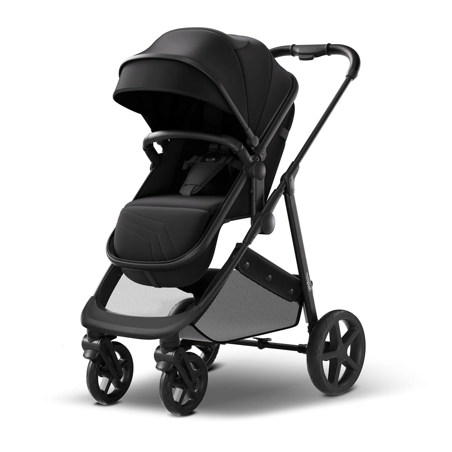 Mompush Wiz 2-in-1 Convertible Baby Stroller with Bassinet Mode, Foldable Infant Stroller with Reversible Seat and Large UPF 50  Canopy