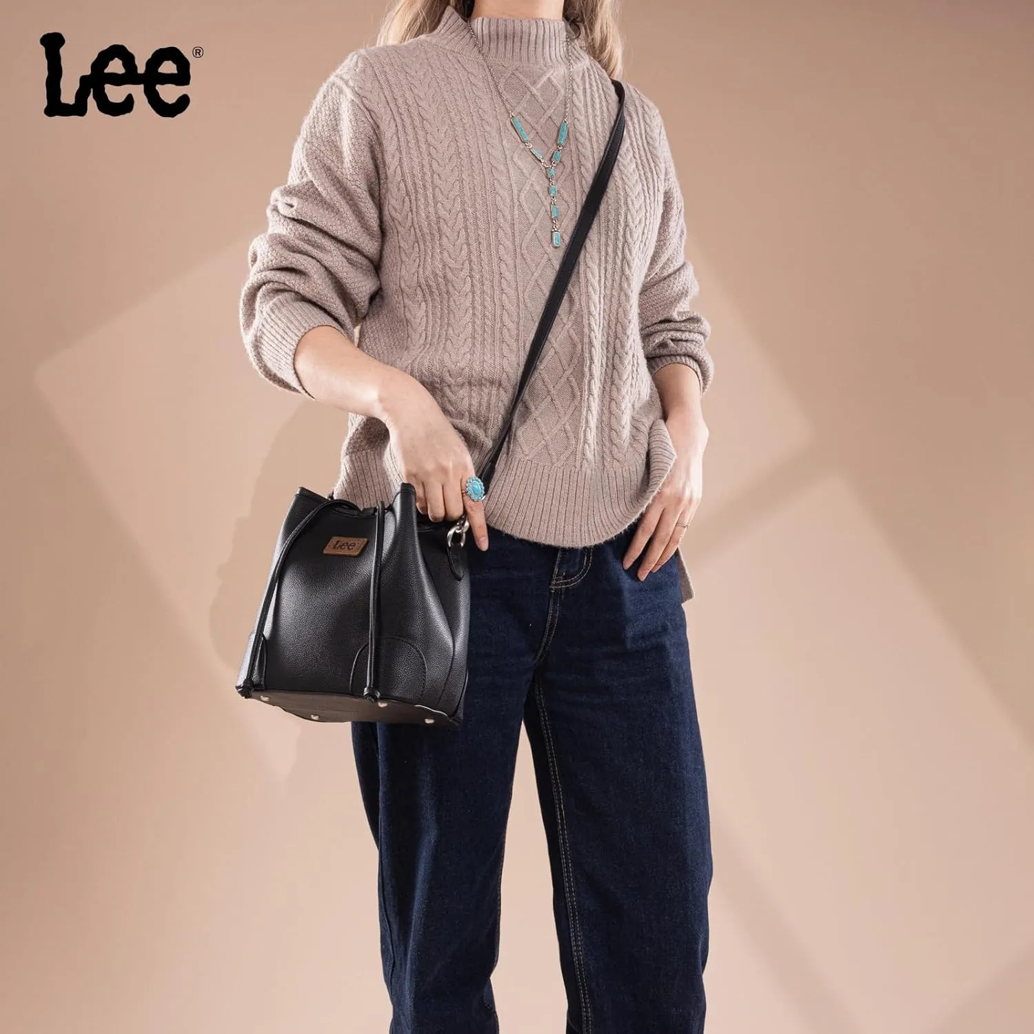 Montana West Lee Small Crossbody Bags for Women Drawstring Bucket Purse with Adjustable Strap