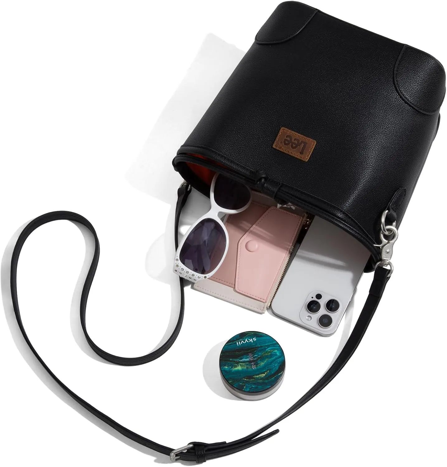 Montana West Lee Small Crossbody Bags for Women Drawstring Bucket Purse with Adjustable Strap