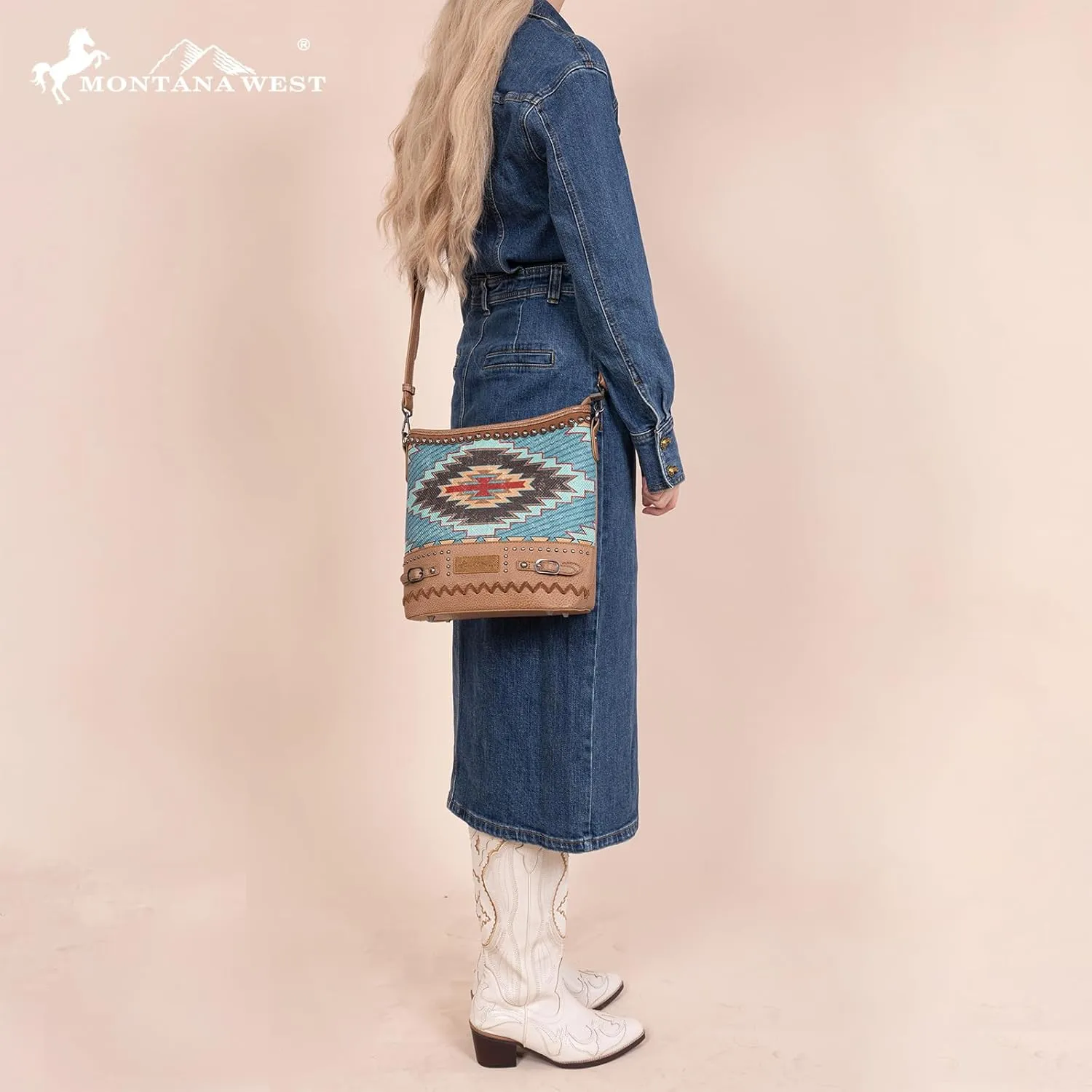 Montana West Western Aztec Tote Bag for Women Country Cowgirl Top Handle Shoulder Bag