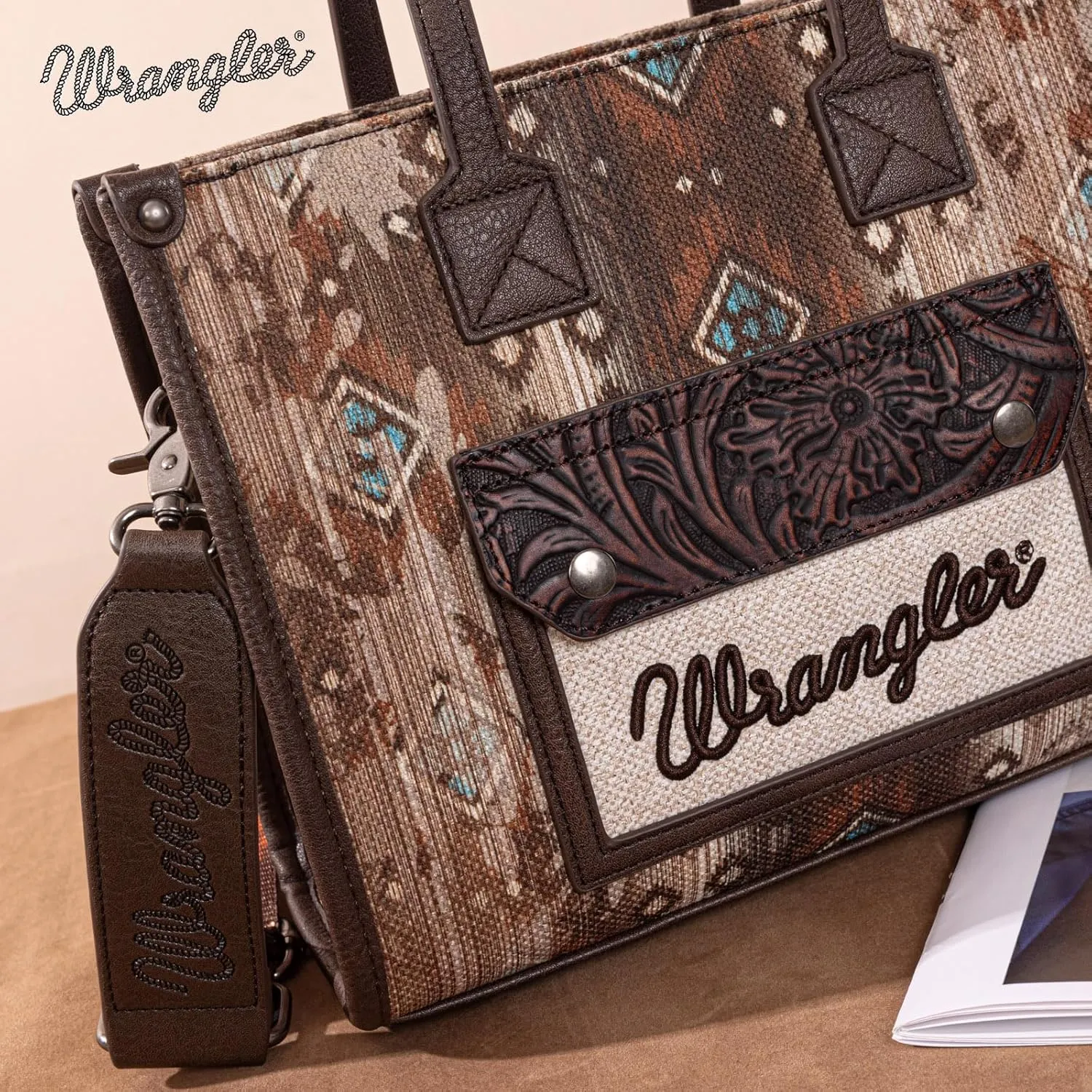 Montana West Wrangler Aztec Tote Bag for Women Western Purses and Handbags