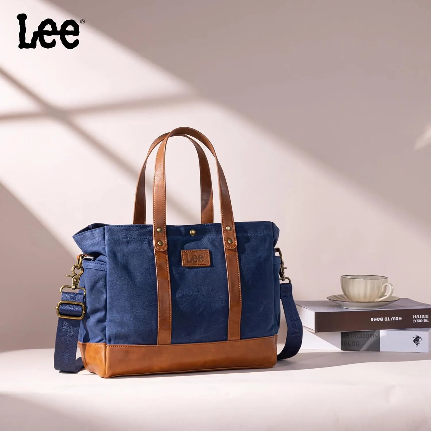 Montana West x Lee Tote Bag for Women Waxed Canvas Shoulder Handbags Crossbody Bag with Adjustable Strap