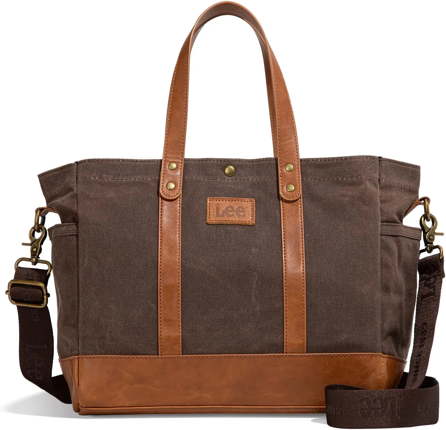 Montana West x Lee Tote Bag for Women Waxed Canvas Shoulder Handbags Crossbody Bag with Adjustable Strap