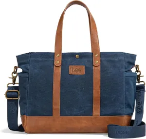 Montana West x Lee Tote Bag for Women Waxed Canvas Shoulder Handbags Crossbody Bag with Adjustable Strap