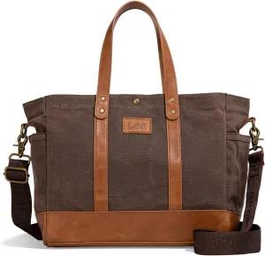 Montana West x Lee Tote Bag for Women Waxed Canvas Shoulder Handbags Crossbody Bag with Adjustable Strap