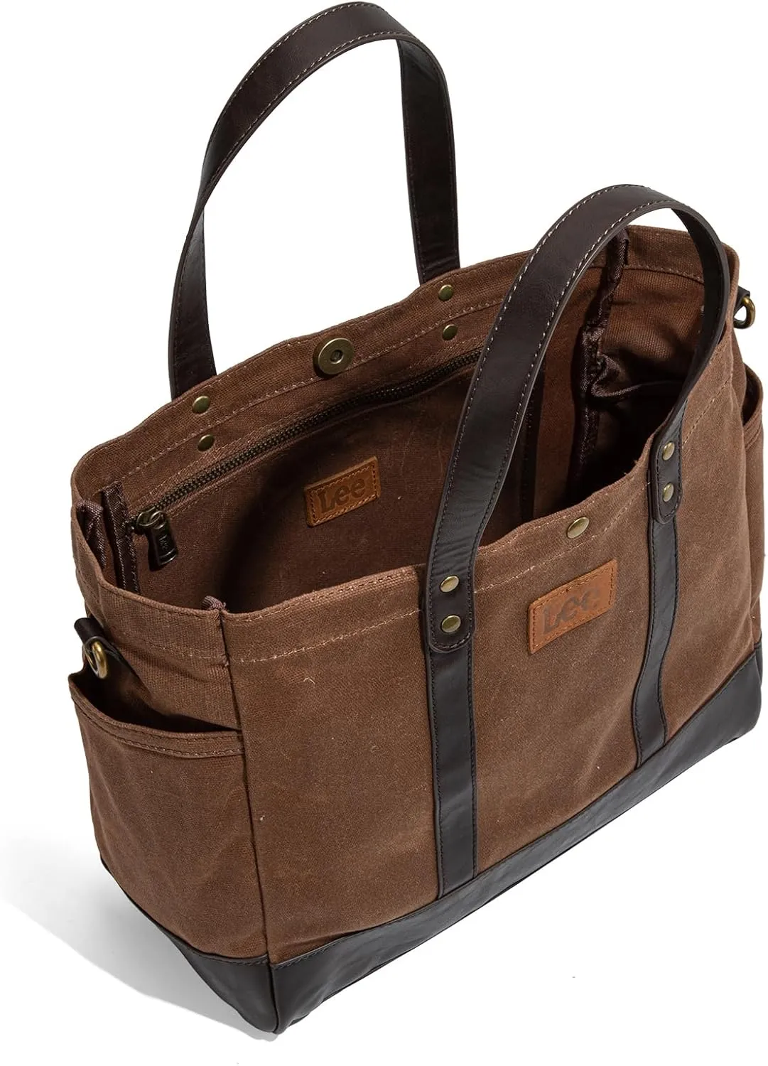 Montana West x Lee Tote Bag for Women Waxed Canvas Shoulder Handbags Crossbody Bag with Adjustable Strap