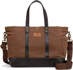 Montana West x Lee Tote Bag for Women Waxed Canvas Shoulder Handbags Crossbody Bag with Adjustable Strap