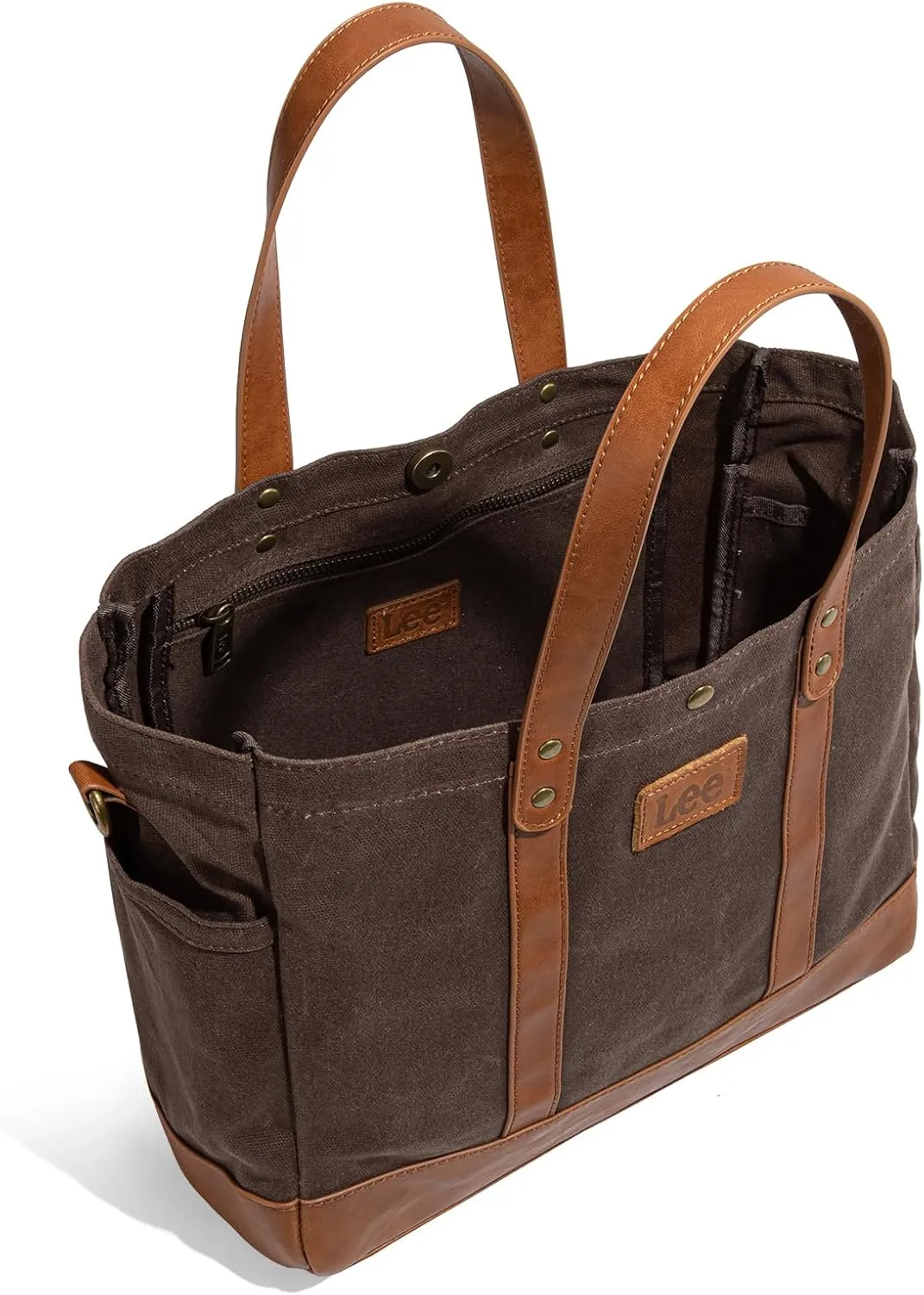 Montana West x Lee Tote Bag for Women Waxed Canvas Shoulder Handbags Crossbody Bag with Adjustable Strap