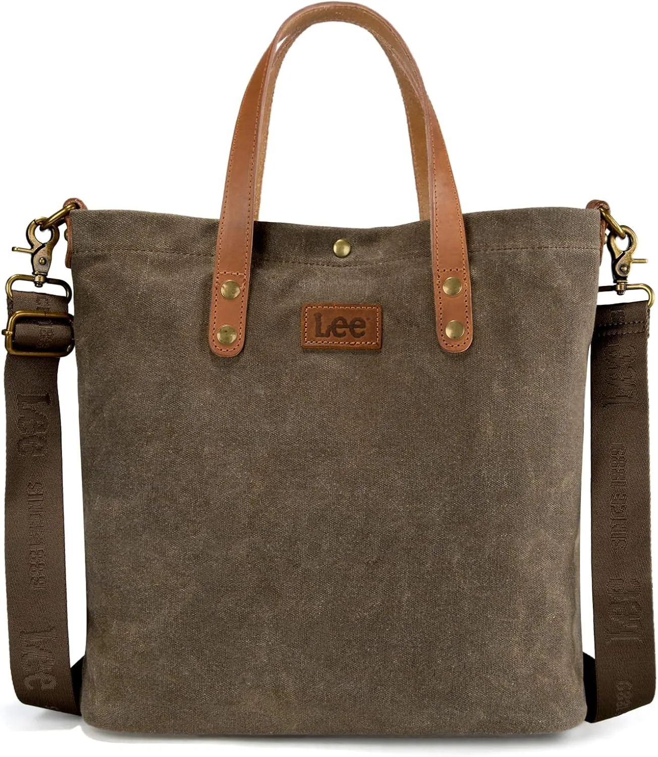 Montana West x Lee Tote Bag for Women Waxed Canvas Top Handle Handbags with Leather Handle and Strap