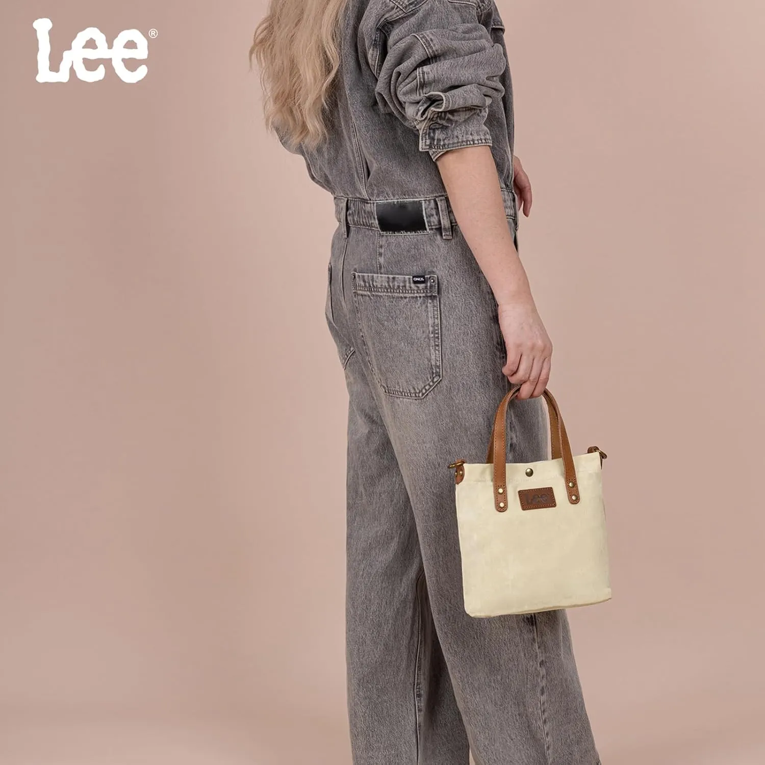 Montana West x Lee Tote Bag for Women Waxed Canvas Top Handle Handbags with Leather Handle and Strap