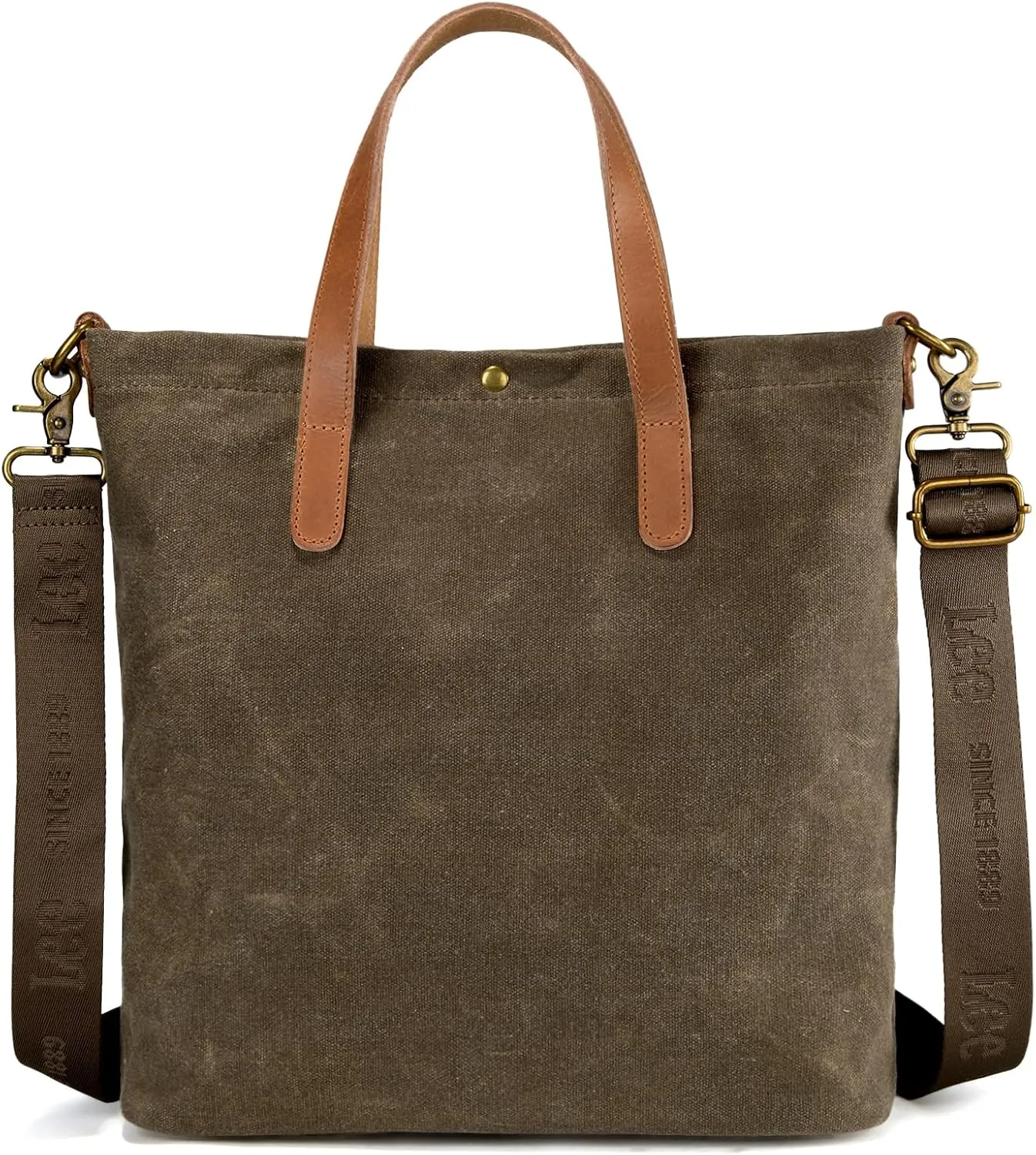 Montana West x Lee Tote Bag for Women Waxed Canvas Top Handle Handbags with Leather Handle and Strap