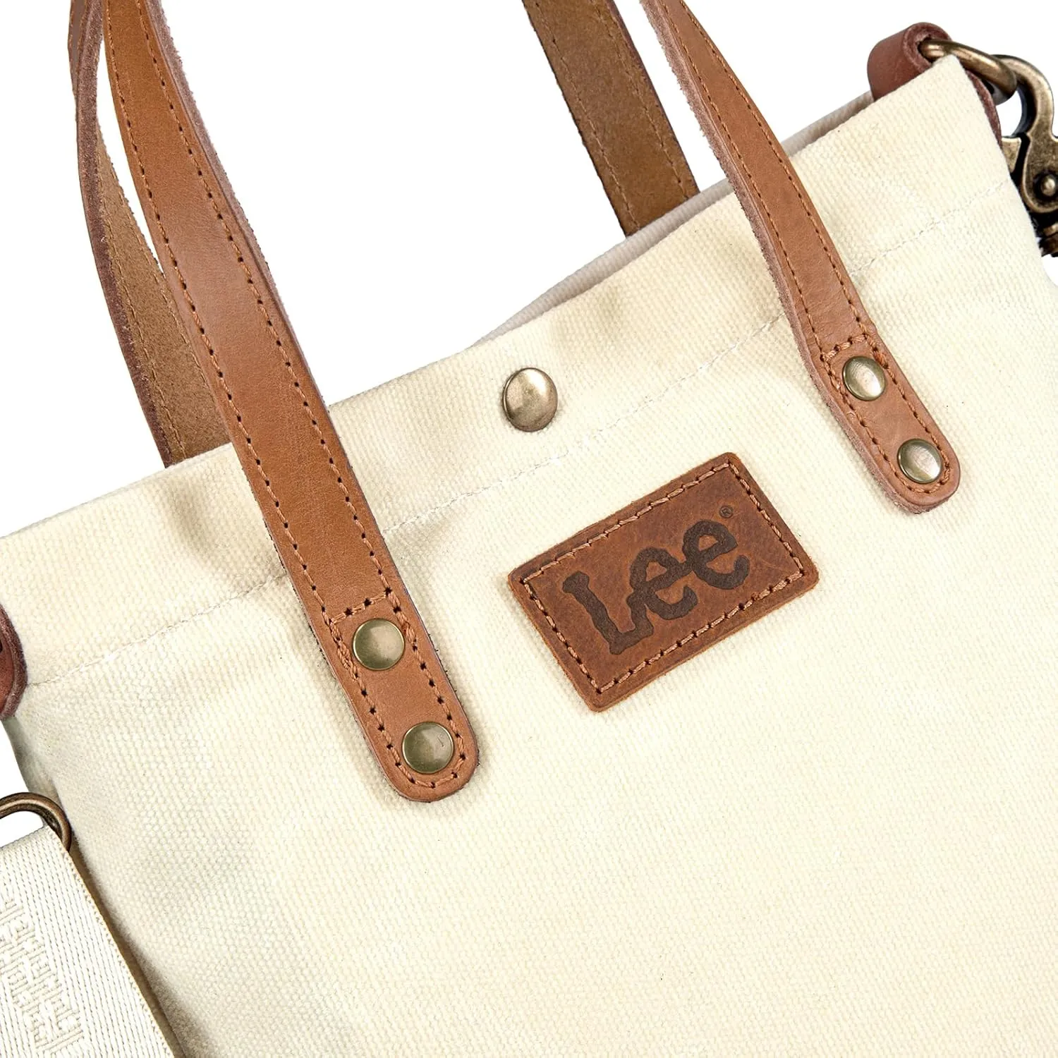 Montana West x Lee Tote Bag for Women Waxed Canvas Top Handle Handbags with Leather Handle and Strap
