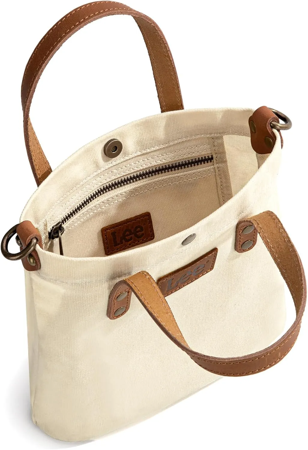 Montana West x Lee Tote Bag for Women Waxed Canvas Top Handle Handbags with Leather Handle and Strap