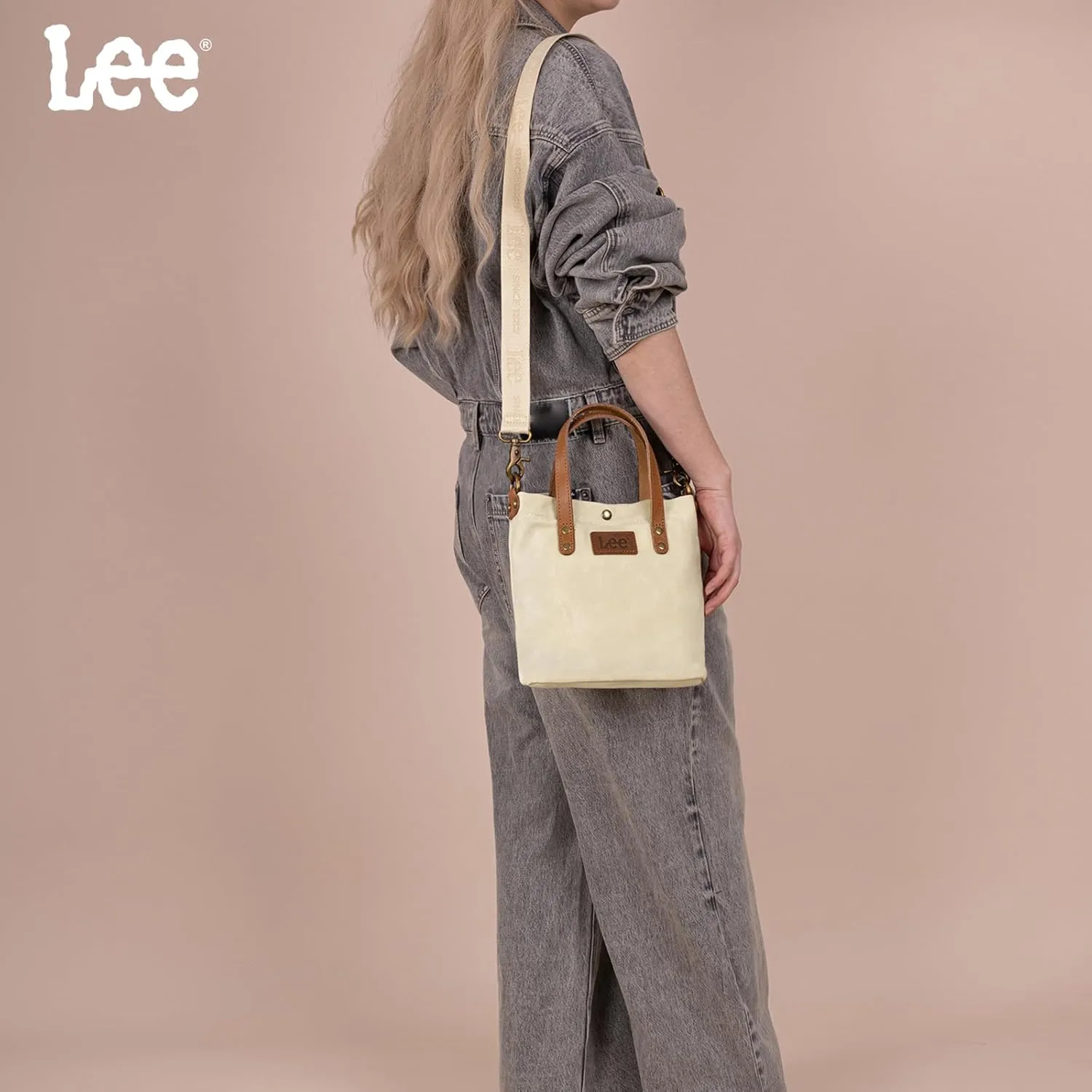 Montana West x Lee Tote Bag for Women Waxed Canvas Top Handle Handbags with Leather Handle and Strap