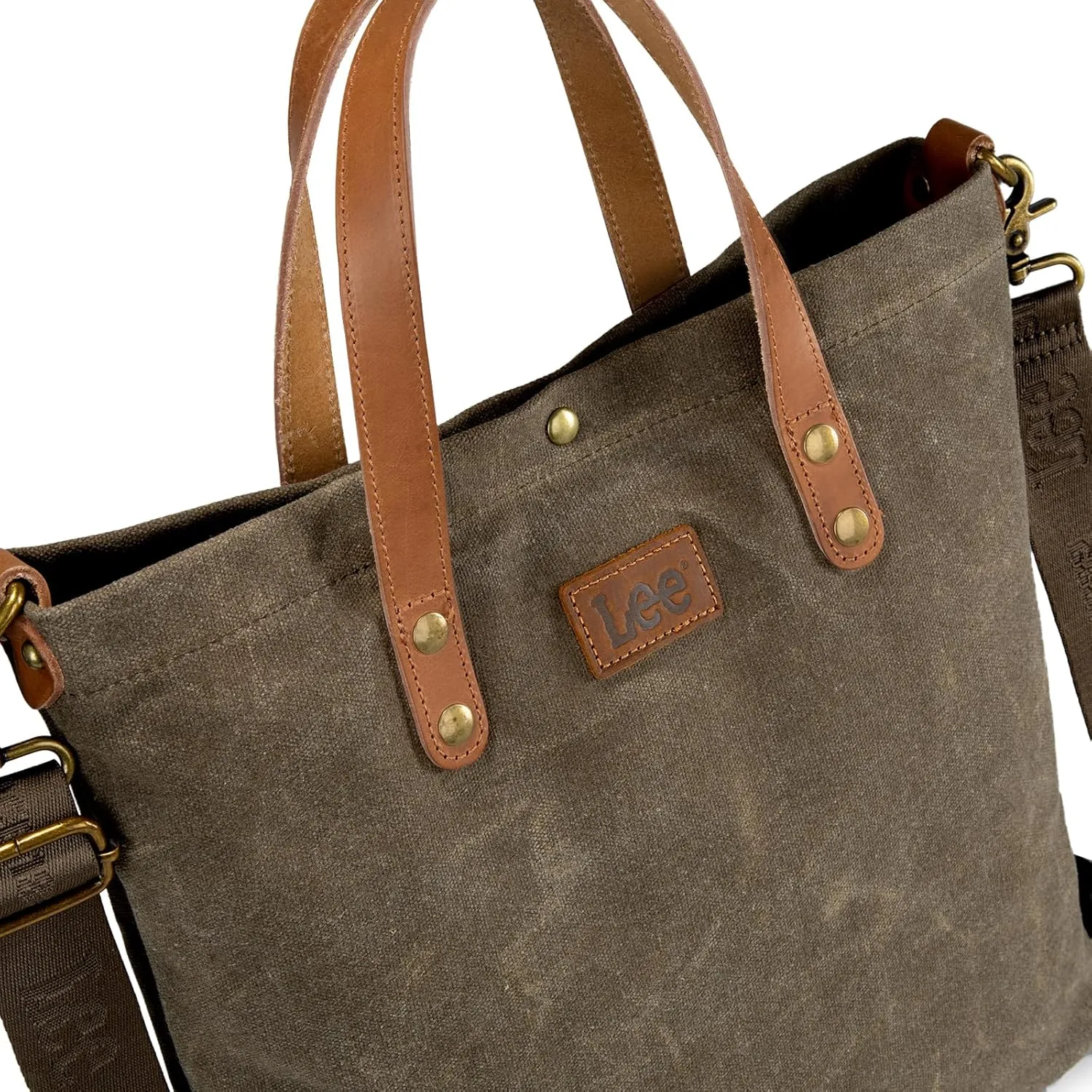 Montana West x Lee Tote Bag for Women Waxed Canvas Top Handle Handbags with Leather Handle and Strap