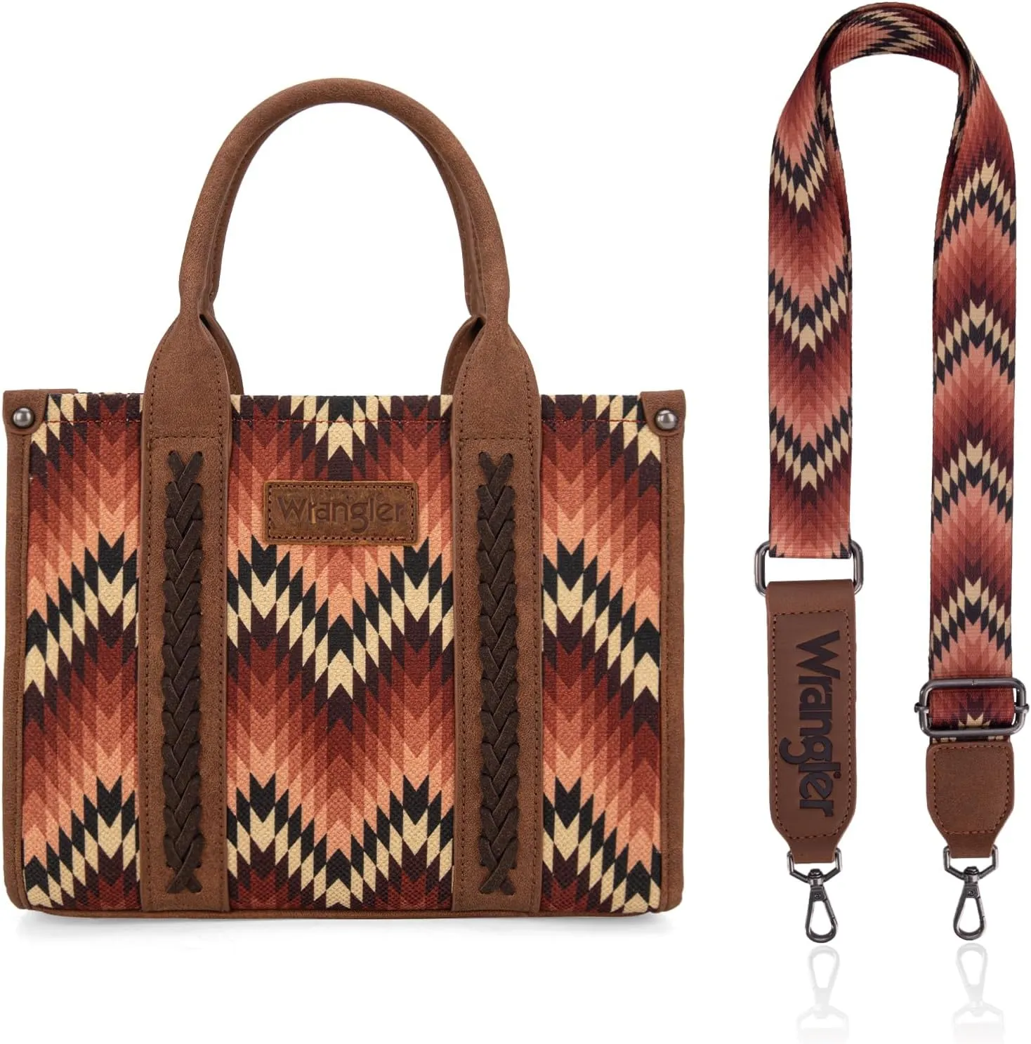 Montana West X Wrangler Tote Bag for Women Boho Aztec Shoulder Purse Top Handle Satchel Handbag