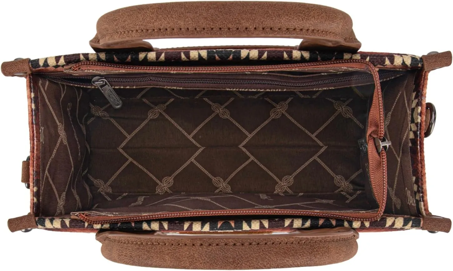 Montana West X Wrangler Tote Bag for Women Boho Aztec Shoulder Purse Top Handle Satchel Handbag