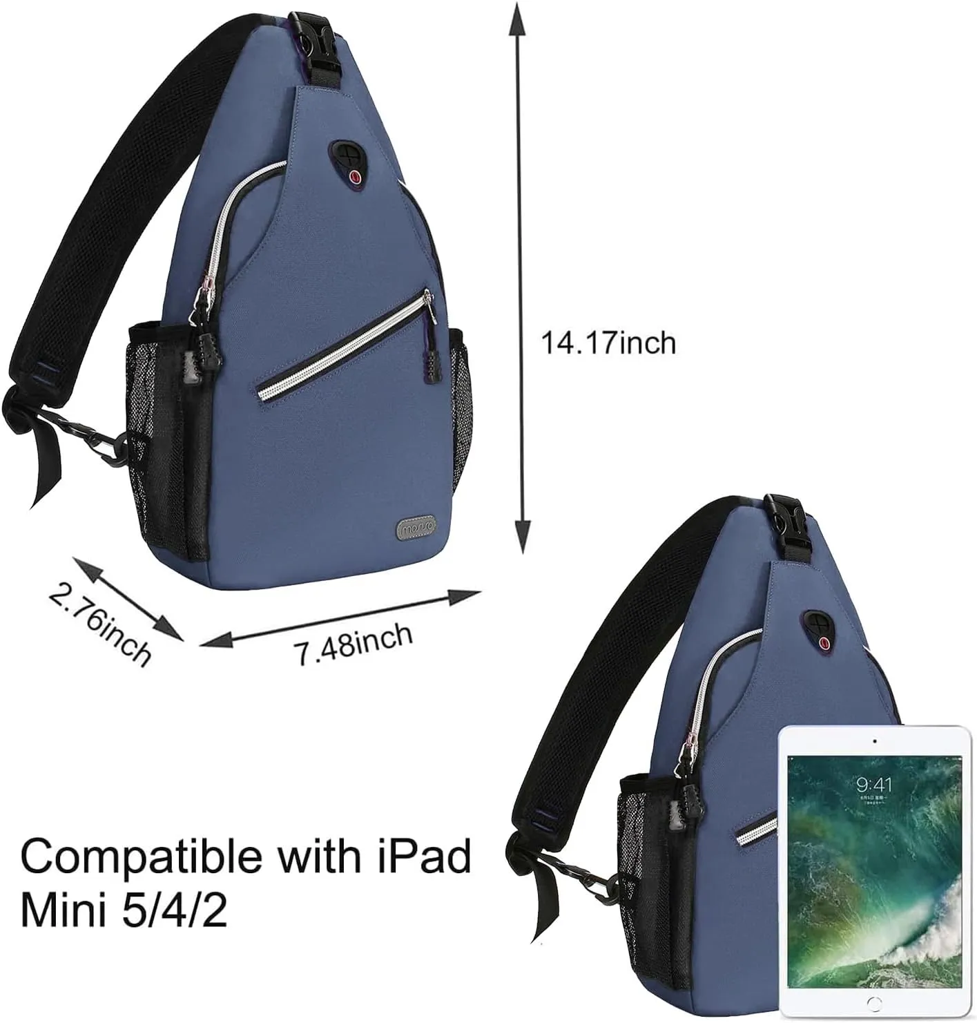 MOSISO Mini Sling Backpack,Small Hiking Daypack Travel Outdoor Casual Sports Bag