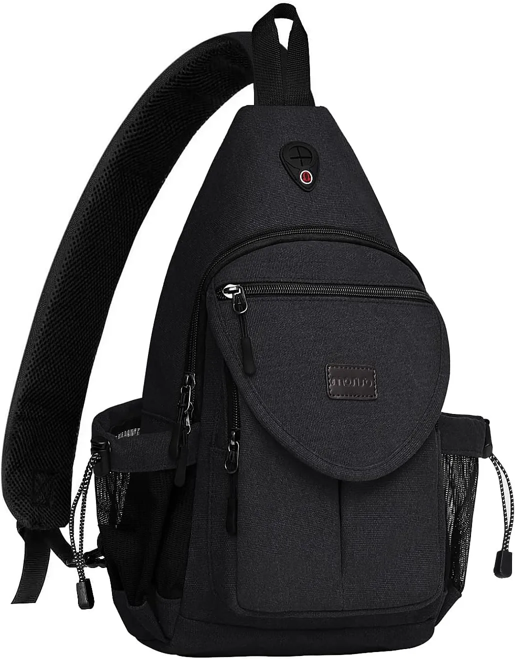 MOSISO Sling Backpack,Canvas Crossbody Hiking Daypack Bag with Anti-theft Pocket