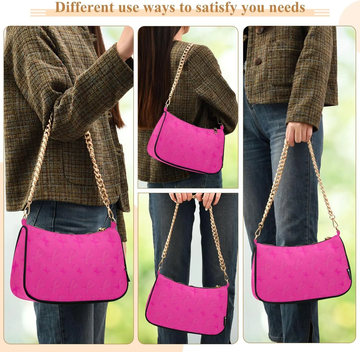 Motocross Sport Pattern Trendy Purse Hobo Designer Clutch Womens Shoulder Handbags Chain over the Shoulder Purse
