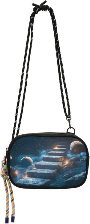 Mystery Fields Print Crossbody Handbags for Women Walking, Hiking Lightweight Shoulder Phone Purse