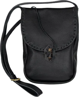 Mythrojan Viking Leather Belt Bag - Medieval & Renaissance Costume Accessories - LARP Waist Bag - Cosplay Coin Purse - Antique Vintage Coin Pouch