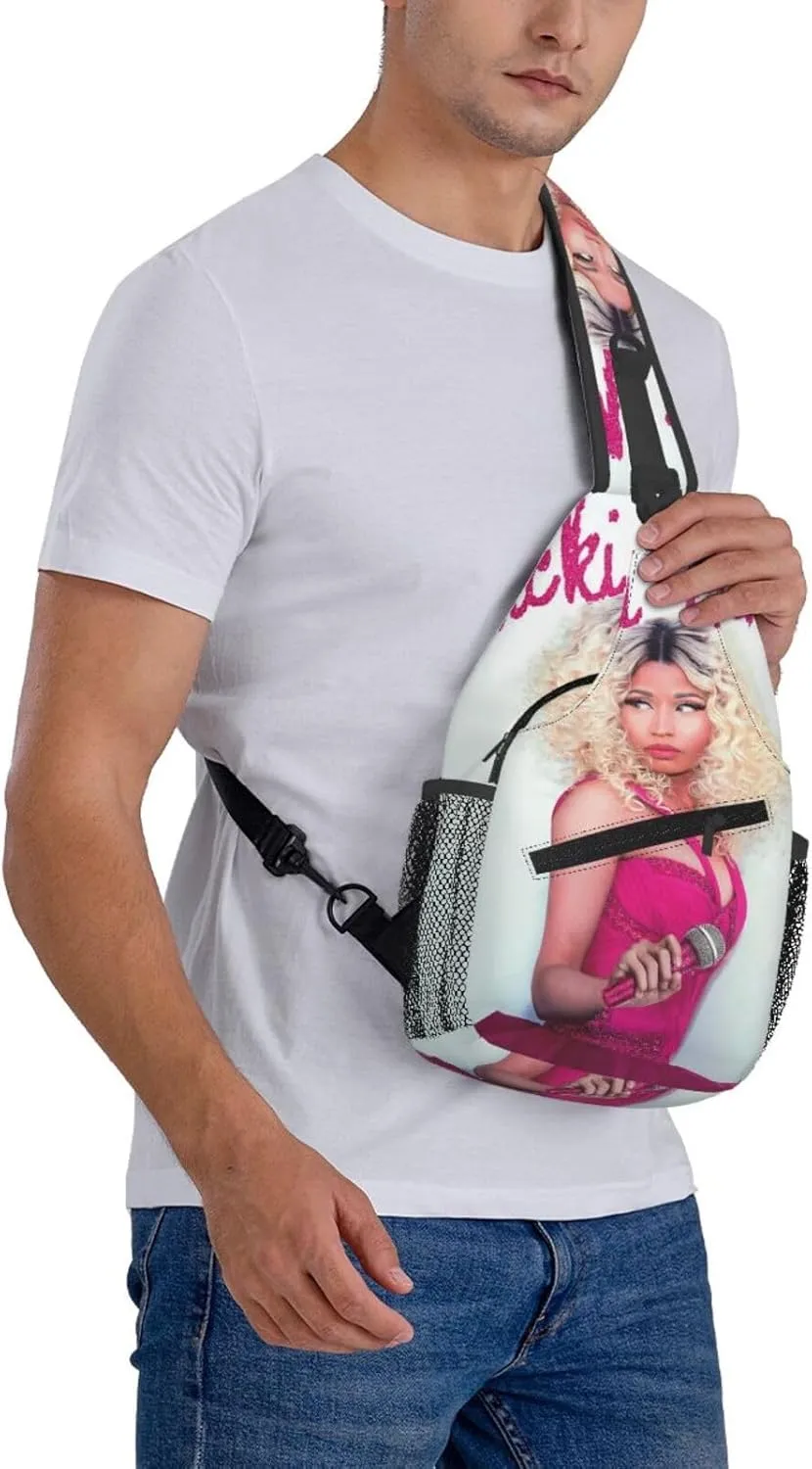 N-icki Minaj Crossbody Sling Backpack Sling Bag Multipurpose Travel Hiking Chest Bag Daypack for Women Men