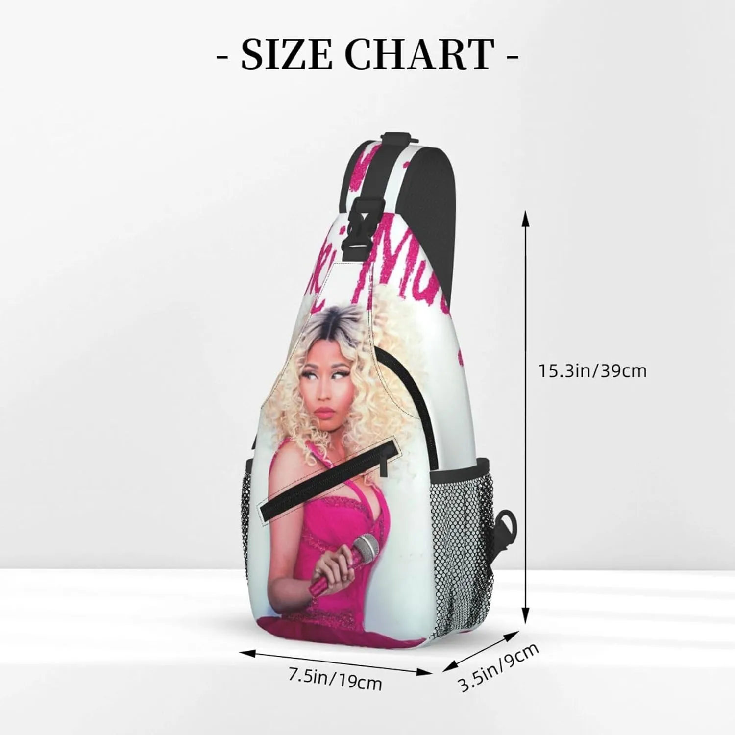 N-icki Minaj Crossbody Sling Backpack Sling Bag Multipurpose Travel Hiking Chest Bag Daypack for Women Men