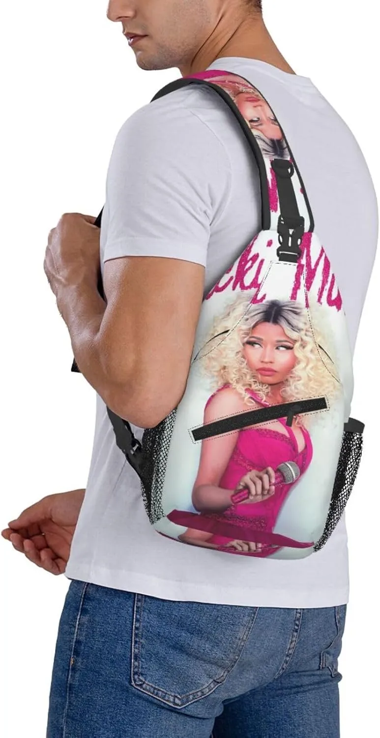 N-icki Minaj Crossbody Sling Backpack Sling Bag Multipurpose Travel Hiking Chest Bag Daypack for Women Men