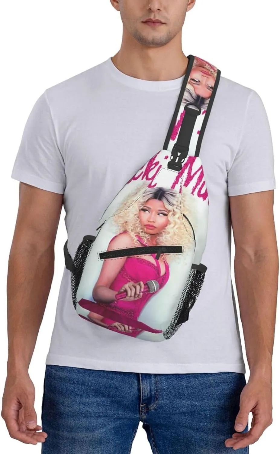 N-icki Minaj Crossbody Sling Backpack Sling Bag Multipurpose Travel Hiking Chest Bag Daypack for Women Men