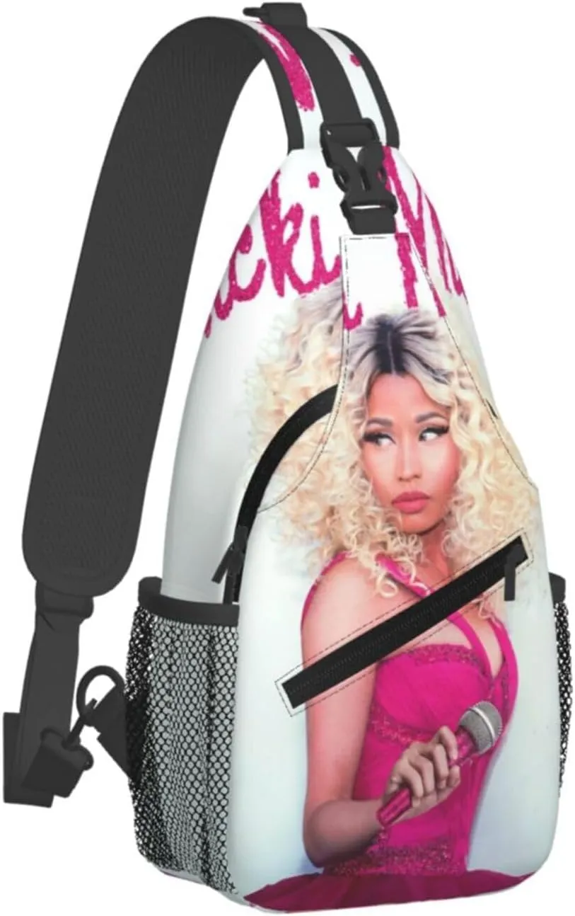 N-icki Minaj Crossbody Sling Backpack Sling Bag Multipurpose Travel Hiking Chest Bag Daypack for Women Men