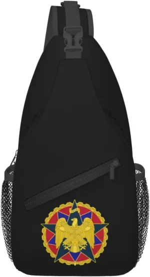 National Guard Bureau Organizational Badge Crossbody Bags For Women Men Chest Backpack Gym Shoulder Bag Travel Outdoor Sports Casual Crossbody Bags