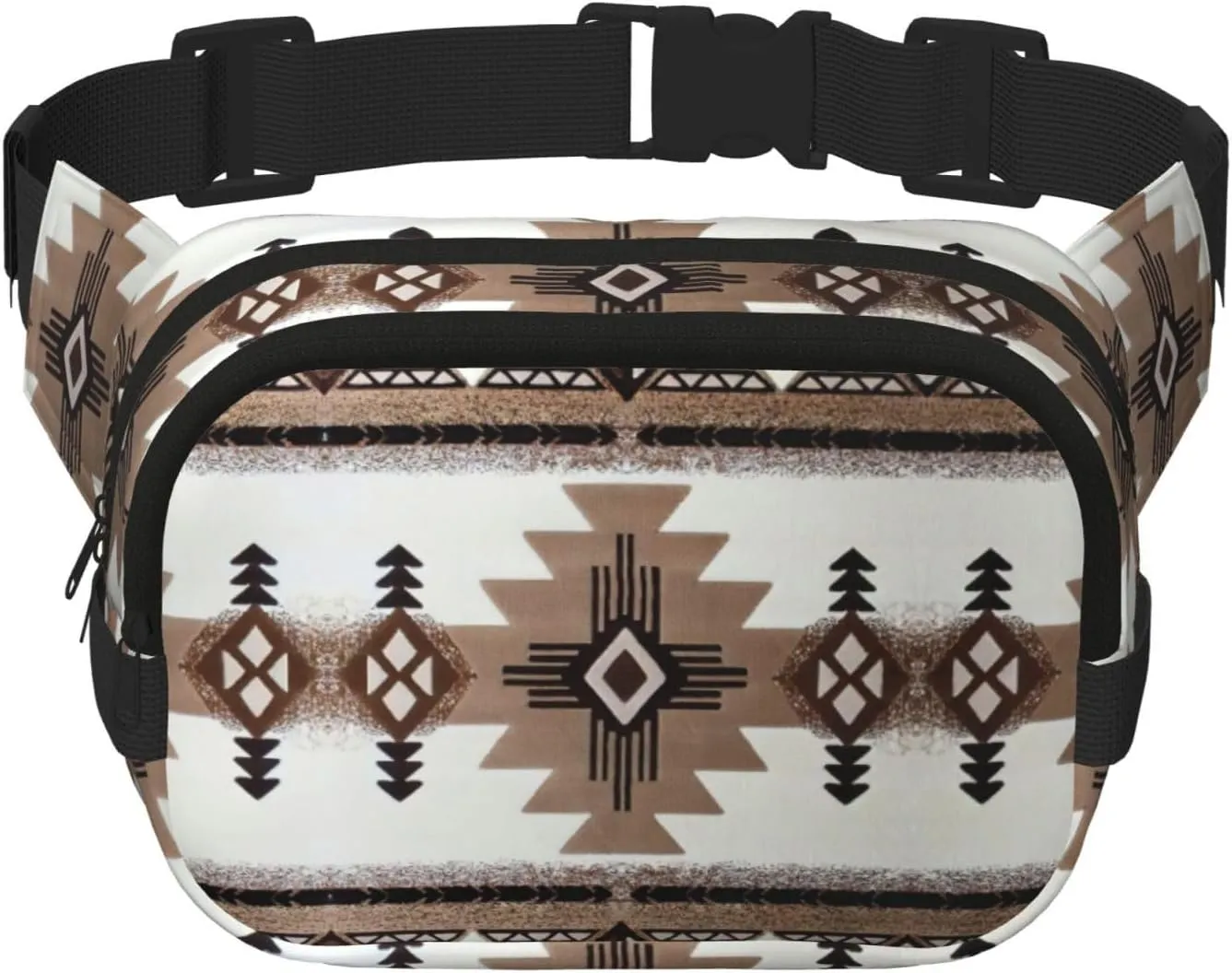 Native American Print Waist Purse Square Double Layer Waist Bag Unisex Workout Crossbody Designer Bag