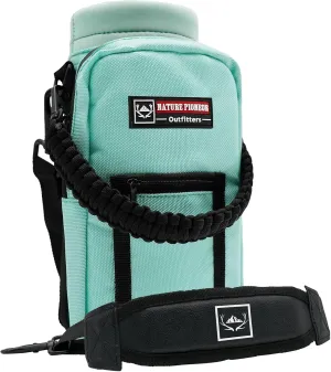 NATURE PIONEOR Water Bottle Holder with Strap 25 32 40 64 oz Insulated Water Bottle Carrier Sling Sleeve for Hiking,Outdoor Camping,Gym