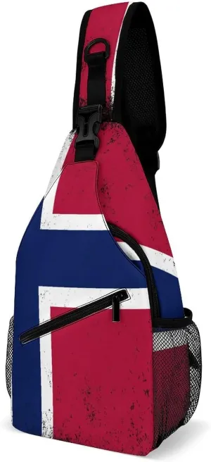 New Zealand Flag Vintage Sling Bag Crossbody Chest Bag Shoulder Bag For Travel Hiking Cycling Camping