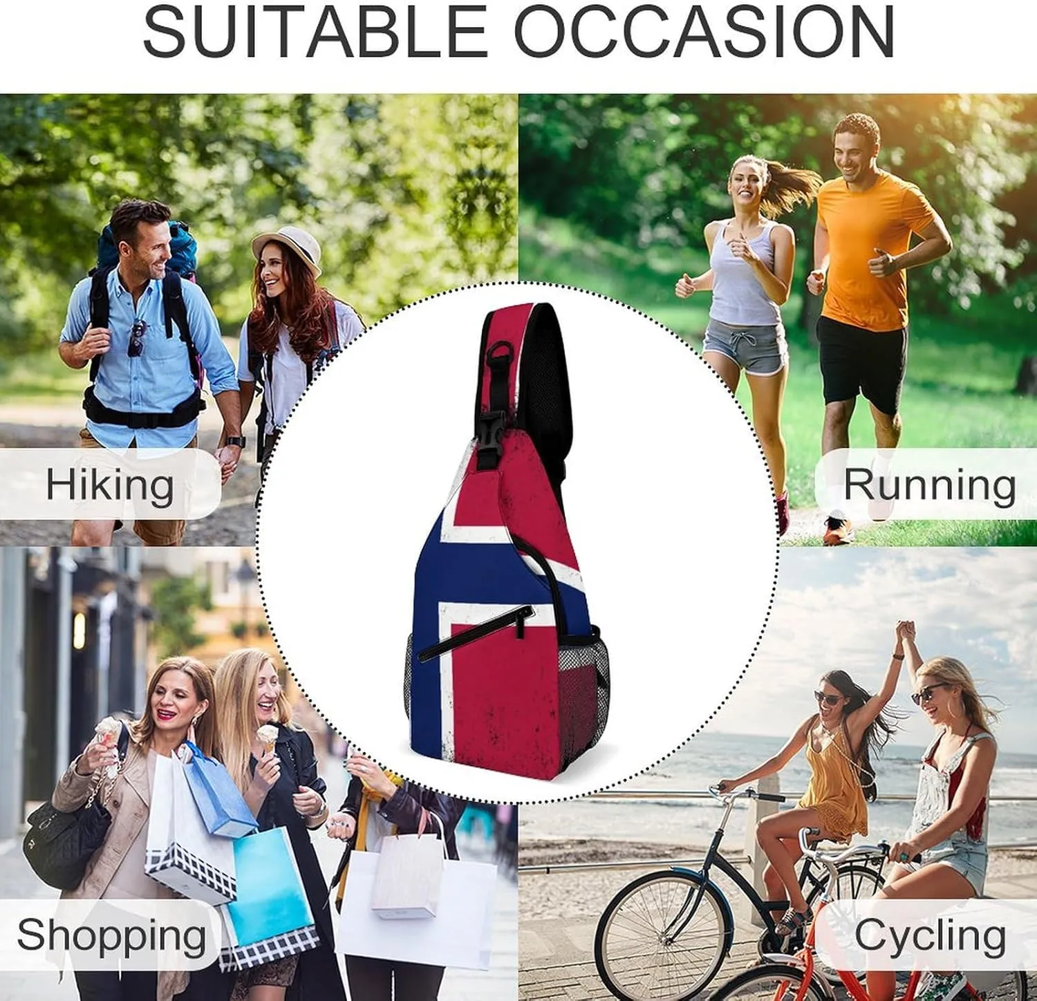 New Zealand Flag Vintage Sling Bag Crossbody Chest Bag Shoulder Bag For Travel Hiking Cycling Camping